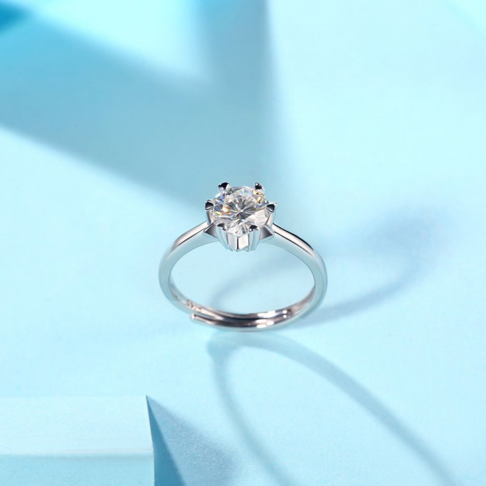 Certified 3ct. t.w. Moissanite Diamond Engagement Ring NEW - Picture 3 of 10